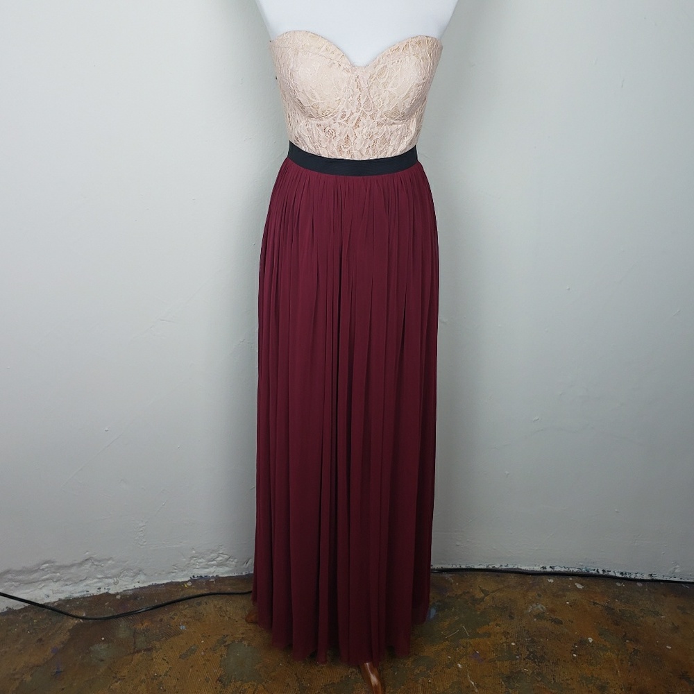 Strapless maxi dress